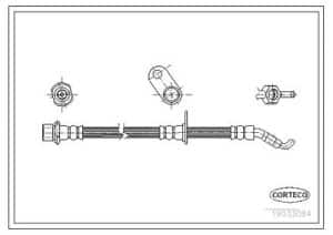 Corteco Bremsschlauch ERSTAUSRÜSTERQUALITÄT [Hersteller-Nr. 19033094] für Toyota