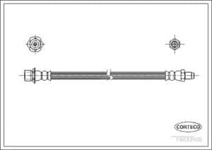 Corteco Bremsschlauch ERSTAUSRÜSTERQUALITÄT [Hersteller-Nr. 19033100] für Toyota