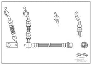 Corteco Bremsschlauch ERSTAUSRÜSTERQUALITÄT [Hersteller-Nr. 19033104] für Toyota