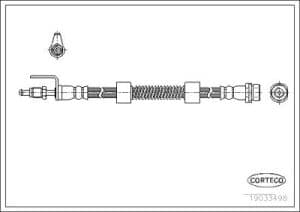 Corteco Bremsschlauch ERSTAUSRÜSTERQUALITÄT [Hersteller-Nr. 19033498] für Ford