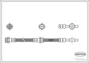 Corteco Bremsschlauch ERSTAUSRÜSTERQUALITÄT [Hersteller-Nr. 19033500] für Hyundai