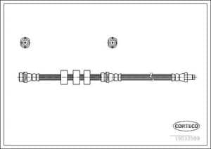 Corteco Bremsschlauch ERSTAUSRÜSTERQUALITÄT [Hersteller-Nr. 19033509] für Mazda