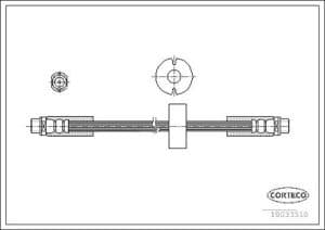 Corteco Bremsschlauch ERSTAUSRÜSTERQUALITÄT [Hersteller-Nr. 19033516] für Audi