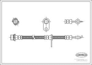 Corteco Bremsschlauch ERSTAUSRÜSTERQUALITÄT [Hersteller-Nr. 19033523] für Toyota