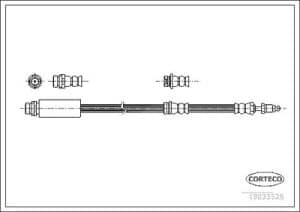 Corteco Bremsschlauch ERSTAUSRÜSTERQUALITÄT [Hersteller-Nr. 19033528] für Mazda