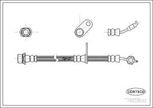 Corteco Bremsschlauch ERSTAUSRÜSTERQUALITÄT [Hersteller-Nr. 19033532] für Lexus