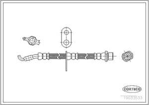 Corteco Bremsschlauch ERSTAUSRÜSTERQUALITÄT [Hersteller-Nr. 19033533] für Lexus
