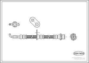 Corteco Bremsschlauch ERSTAUSRÜSTERQUALITÄT [Hersteller-Nr. 19033535] für Lexus