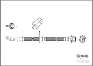 Corteco Bremsschlauch ERSTAUSRÜSTERQUALITÄT [Hersteller-Nr. 19033536] für Lexus