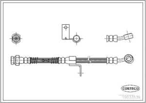 Corteco Bremsschlauch ERSTAUSRÜSTERQUALITÄT [Hersteller-Nr. 19033539] für Hyundai