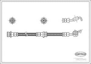 Corteco Bremsschlauch ERSTAUSRÜSTERQUALITÄT [Hersteller-Nr. 19033545] für Nissan