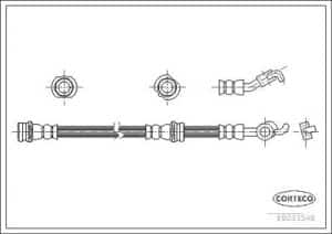 Corteco Bremsschlauch ERSTAUSRÜSTERQUALITÄT [Hersteller-Nr. 19033546] für Nissan