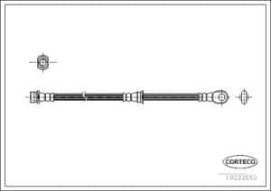 Corteco Bremsschlauch ERSTAUSRÜSTERQUALITÄT [Hersteller-Nr. 19033550] für Mitsubishi