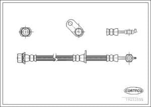 Corteco Bremsschlauch ERSTAUSRÜSTERQUALITÄT [Hersteller-Nr. 19033555]