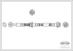 Corteco Bremsschlauch ERSTAUSRÜSTERQUALITÄT [Hersteller-Nr. 19033558] für Nissan