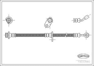 Corteco Bremsschlauch ERSTAUSRÜSTERQUALITÄT [Hersteller-Nr. 19033560] für Honda