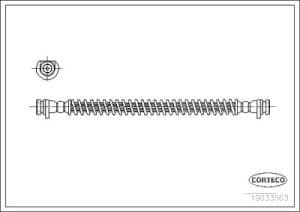 Corteco Bremsschlauch ERSTAUSRÜSTERQUALITÄT [Hersteller-Nr. 19033563] für Land Rover