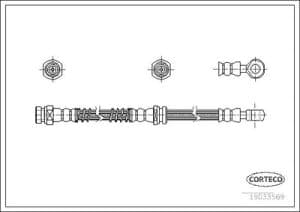 Corteco Bremsschlauch ERSTAUSRÜSTERQUALITÄT [Hersteller-Nr. 19033569] für Mitsubishi