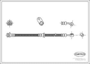 Corteco Bremsschlauch ERSTAUSRÜSTERQUALITÄT [Hersteller-Nr. 19033573] für Honda
