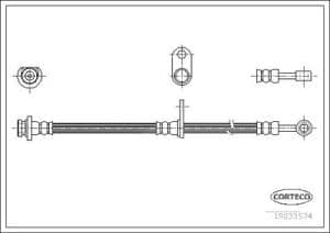 Corteco Bremsschlauch ERSTAUSRÜSTERQUALITÄT [Hersteller-Nr. 19033574] für Honda