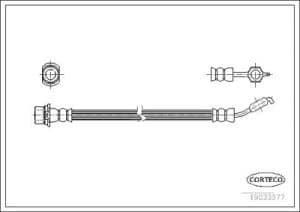 Corteco Bremsschlauch ERSTAUSRÜSTERQUALITÄT [Hersteller-Nr. 19033577] für Toyota