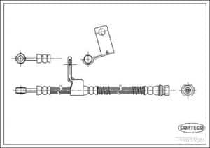 Corteco Bremsschlauch ERSTAUSRÜSTERQUALITÄT [Hersteller-Nr. 19033581] für Hyundai
