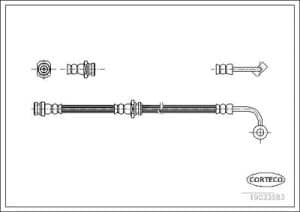 Corteco Bremsschlauch ERSTAUSRÜSTERQUALITÄT [Hersteller-Nr. 19033583] für Kia