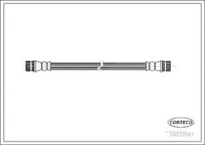 Corteco Bremsschlauch ERSTAUSRÜSTERQUALITÄT [Hersteller-Nr. 19033587] für Mitsubishi