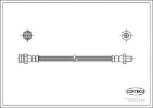Corteco Bremsschlauch ERSTAUSRÜSTERQUALITÄT [Hersteller-Nr. 19033591] für Mitsubishi