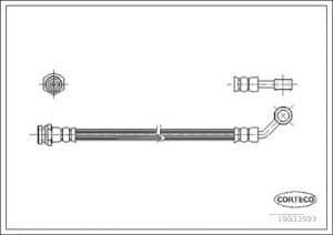 Corteco Bremsschlauch ERSTAUSRÜSTERQUALITÄT [Hersteller-Nr. 19033593] für Mazda