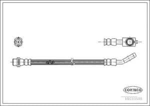 Corteco Bremsschlauch ERSTAUSRÜSTERQUALITÄT [Hersteller-Nr. 19033598] für Audi
