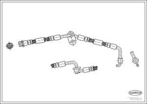 Corteco Bremsschlauch ERSTAUSRÜSTERQUALITÄT [Hersteller-Nr. 19033601] für Mazda