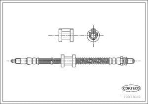 Corteco Bremsschlauch ERSTAUSRÜSTERQUALITÄT [Hersteller-Nr. 19033602] für Ford