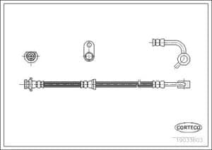 Corteco Bremsschlauch ERSTAUSRÜSTERQUALITÄT [Hersteller-Nr. 19033603] für Honda