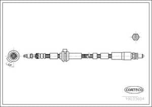 Corteco Bremsschlauch ERSTAUSRÜSTERQUALITÄT [Hersteller-Nr. 19033604] für Ford