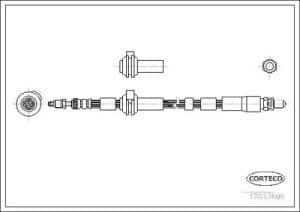 Corteco Bremsschlauch ERSTAUSRÜSTERQUALITÄT [Hersteller-Nr. 19033606] für Ford