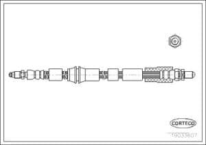 Corteco Bremsschlauch ERSTAUSRÜSTERQUALITÄT [Hersteller-Nr. 19033607] für Ford