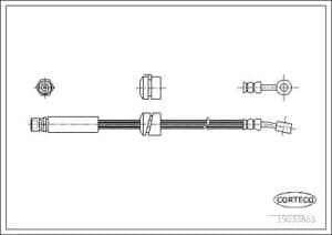 Corteco Bremsschlauch ERSTAUSRÜSTERQUALITÄT [Hersteller-Nr. 19033655] für Chevrolet