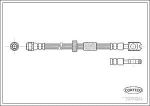 Corteco Bremsschlauch ERSTAUSRÜSTERQUALITÄT [Hersteller-Nr. 19034263] für VW
