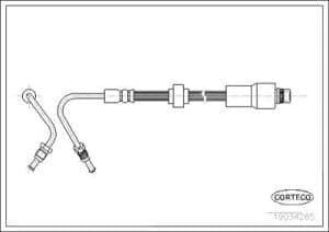 Corteco Bremsschlauch ERSTAUSRÜSTERQUALITÄT [Hersteller-Nr. 19034265] für Renault