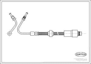 Corteco Bremsschlauch ERSTAUSRÜSTERQUALITÄT [Hersteller-Nr. 19034266] für Renault