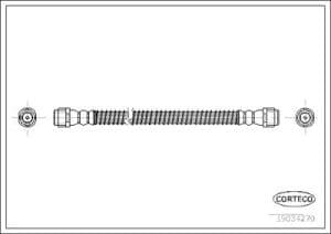 Corteco Bremsschlauch ERSTAUSRÜSTERQUALITÄT [Hersteller-Nr. 19034270] für Audi