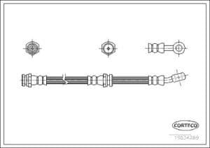 Corteco Bremsschlauch ERSTAUSRÜSTERQUALITÄT [Hersteller-Nr. 19034289] für Kia