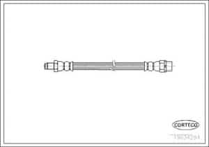 Corteco Bremsschlauch ERSTAUSRÜSTERQUALITÄT [Hersteller-Nr. 19034294] für BMW