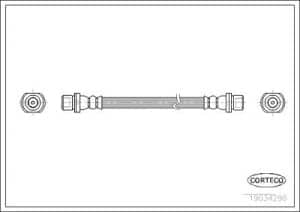 Corteco Bremsschlauch ERSTAUSRÜSTERQUALITÄT [Hersteller-Nr. 19034296] für Toyota