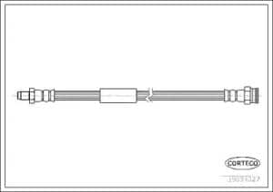 Corteco Bremsschlauch ERSTAUSRÜSTERQUALITÄT [Hersteller-Nr. 19034327] für Fiat