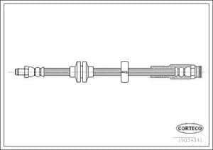 Corteco Bremsschlauch ERSTAUSRÜSTERQUALITÄT [Hersteller-Nr. 19034341] für Alfa Romeo