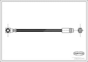 Corteco Bremsschlauch ERSTAUSRÜSTERQUALITÄT [Hersteller-Nr. 19034349] für Ford