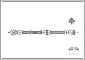 Corteco Bremsschlauch ERSTAUSRÜSTERQUALITÄT [Hersteller-Nr. 19034656] für Mazda