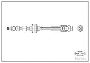 Corteco Bremsschlauch ERSTAUSRÜSTERQUALITÄT [Hersteller-Nr. 19034669] für Ford